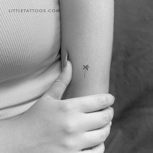Date Palm Tree Temporary Tattoo - Set of 3