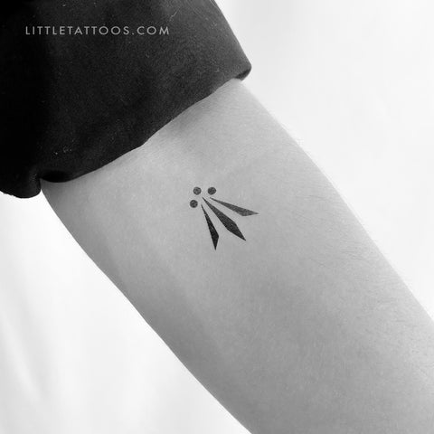 Celtic Awen Symbol Temporary Tattoo - Set of 3