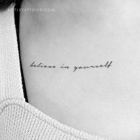 Believe In Yourself Temporary Tattoo - Set of 3