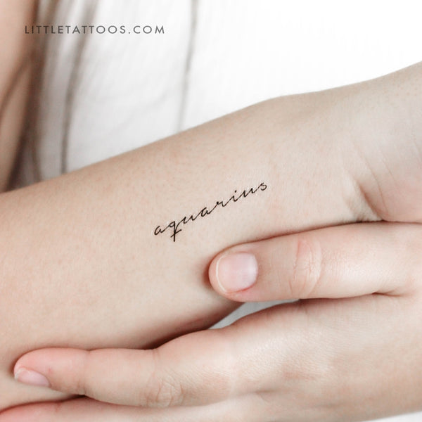 Aquarius Temporary Tattoo - Set of 3