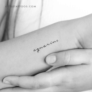 Aquarius Temporary Tattoo - Set of 3