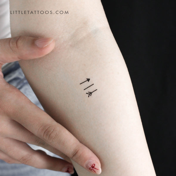 Broken Arrow Temporary Tattoo - Set of 3