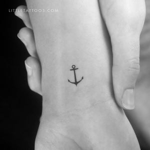 Minimalist Anchor Temporary Tattoo - Set of 3