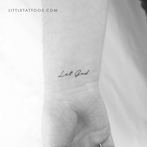Let God Temporary Tattoo - Set of 3