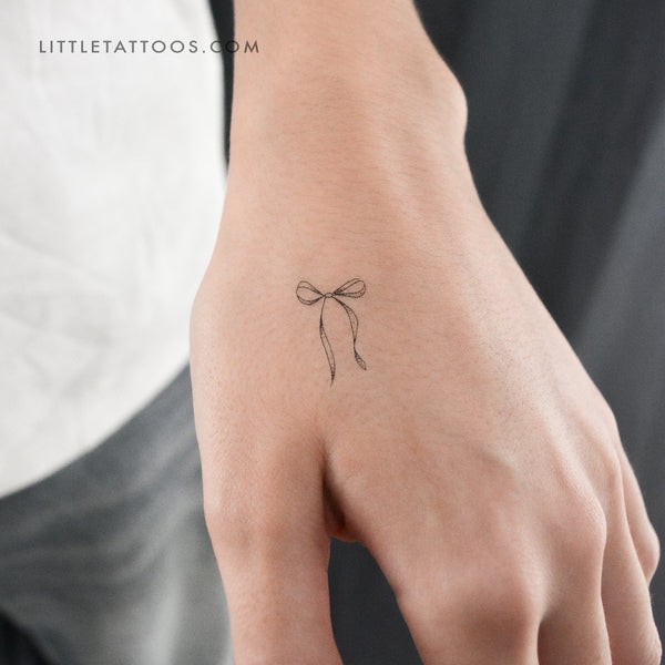 Little Ribbon Bow Temporary Tattoo - Set of 3