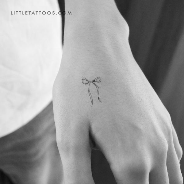 Little Ribbon Bow Temporary Tattoo - Set of 3