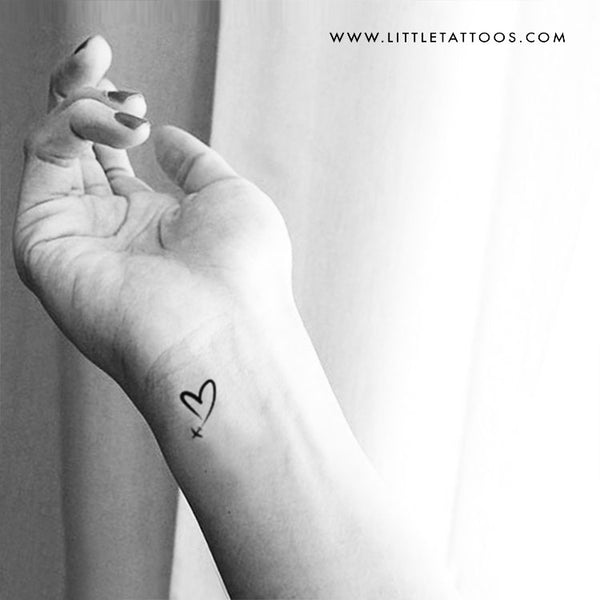 Heart In The Sky Temporary Tattoo - Set of 3