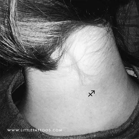 Sagittarius Zodiac Symbol Temporary Tattoo - Set of 3