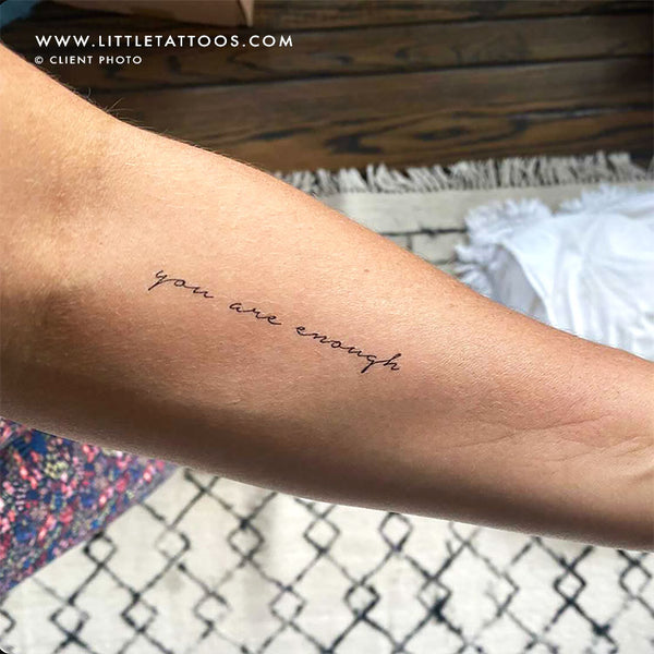You Are Enough Temporary Tattoo - Set of 3